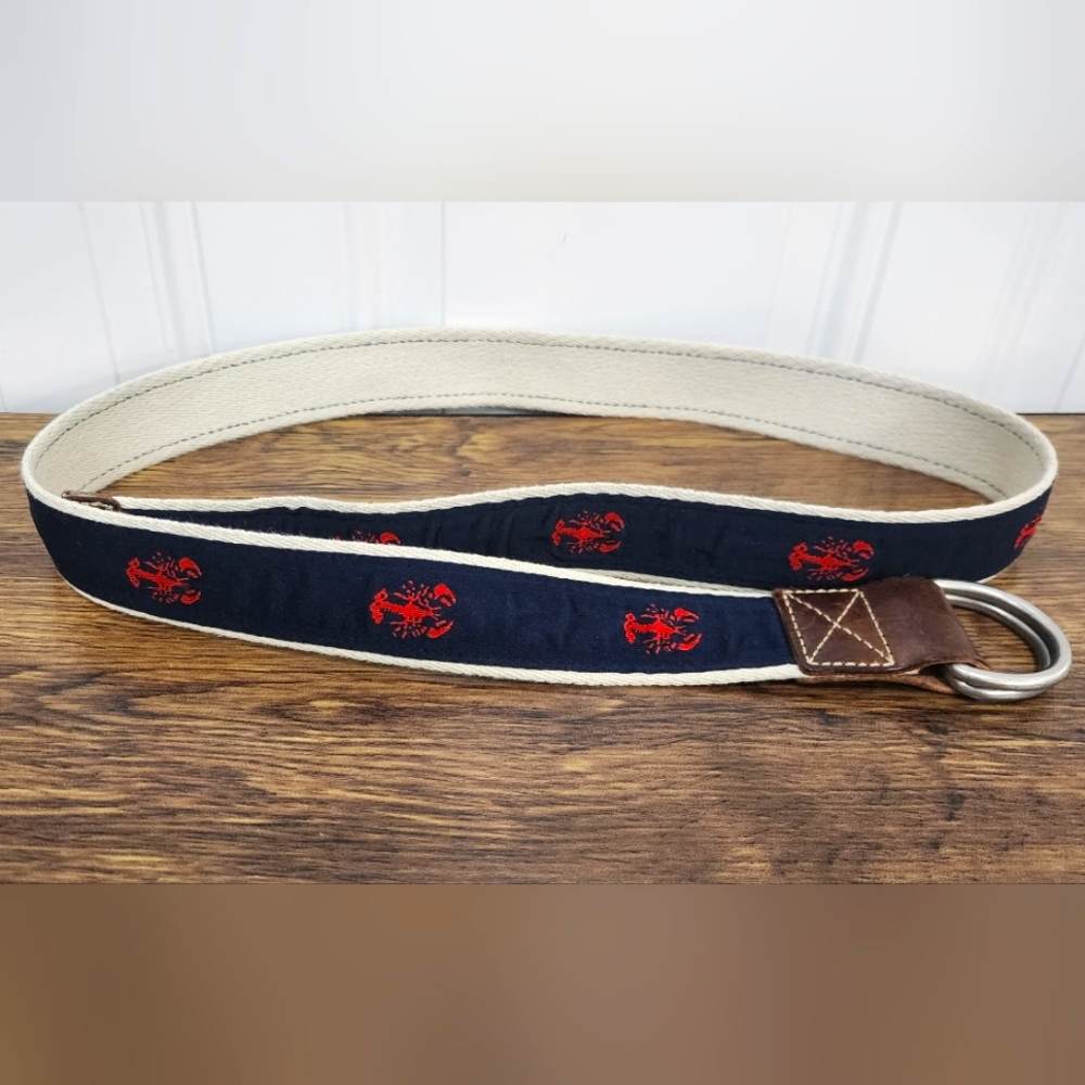 Cremieux blue red lobster belt men's size 38